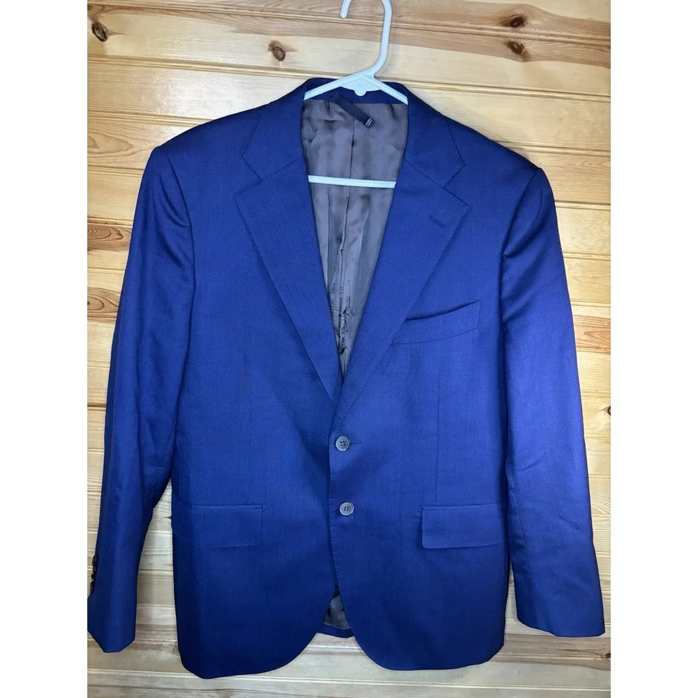 Suitsupply Blazer Jacket Mens 44S Blue Vitale Barberis Canonico Wool Super‎ 1663